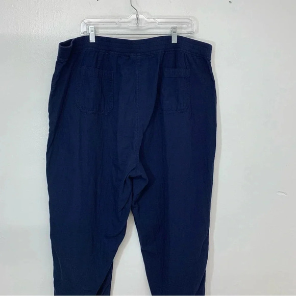 J Jill Pants Woman Sz  22 Blue  Pockets Front Zip   Elastic High Waist - Picture 5 of 13